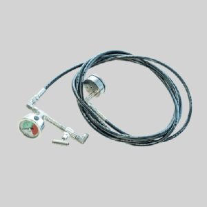 Valve/gauge assembly with high pressure hose (RM-NAKED-GAUGE-HOSE-ASSEMBLY)
